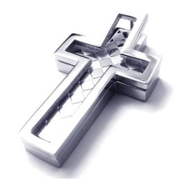 Mode Herren Titan Kreuz Anhänger - Free Chian
