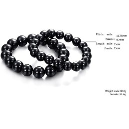 Hochwertiges Schwarzes Wolfram-Keramik-Armband Für Tannenliebhaber