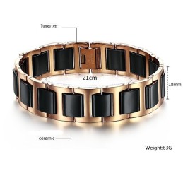 Langlebiges Herren-Wolfram-Keramik-Armband