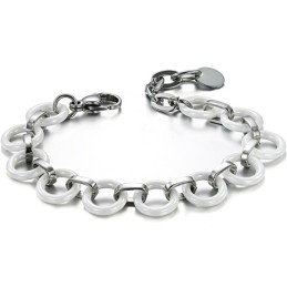Die Königin Der Qualität Damenarmband Aus Weißem Wolframkeramik