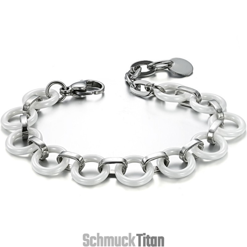 Die Königin Der Qualität Damenarmband Aus Weißem Wolframkeramik