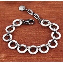 Die Königin Der Qualität Damenarmband Aus Weißem Wolframkeramik