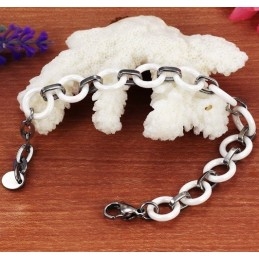 Die Königin Der Qualität Damenarmband Aus Weißem Wolframkeramik