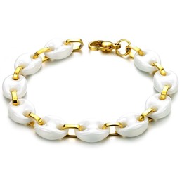 Stabile Qualität Weibliches Weißes Wolfram-Keramik-Armband