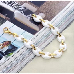 Stabile Qualität Weibliches Weißes Wolfram-Keramik-Armband