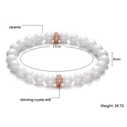 Einfach Zu Verwendendes Wolfram-Keramik-Armband Mit Perlen