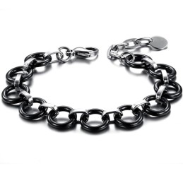 Weltweit Bekanntes Damenarmband Aus Schwarzer Wolframkeramik