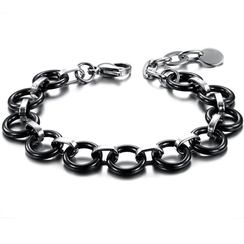 Weltweit Bekanntes Damenarmband Aus Schwarzer Wolframkeramik Weltweit Bekanntes Damenarmband Aus Schwarzer Wolframkeramik