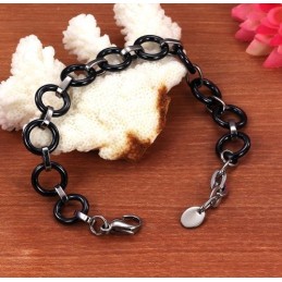 Weltweit Bekanntes Damenarmband Aus Schwarzer Wolframkeramik