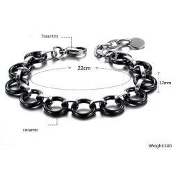 Weltweit Bekanntes Damenarmband Aus Schwarzer Wolframkeramik