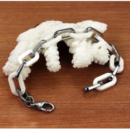 Hochwertiges Damenarmband Aus Weißem Wolfram Und Keramik