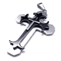 Mode Herren Titan Kreuz Anhänger - Free Chian