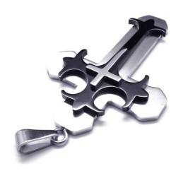 Mode Herren Titan Kreuz Anhänger - Free Chian