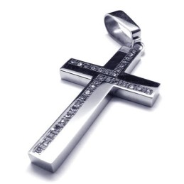 Mode Herren Kreuz Titan Anhänger - Free Chian