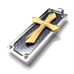Mode Herren Titan Kreuz Anhänger - Free Chian