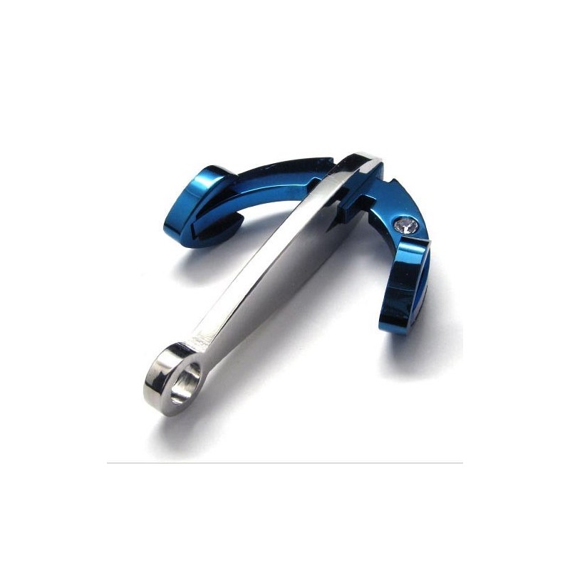 Modischer Blauer Anker-Titan-Anhänger - Free Chian Modischer Blauer Anker-Titan-Anhänger - Free Chian