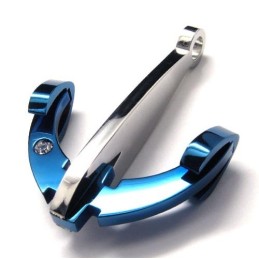 Modischer Blauer Anker-Titan-Anhänger - Free Chian