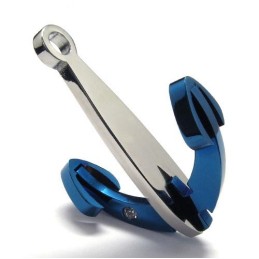 Modischer Blauer Anker-Titan-Anhänger - Free Chian