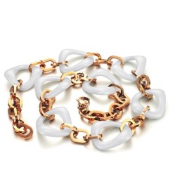 Qualität Und Quantität Gesicherte Beschichtung Roségold Wolfram Keramik Halskette
