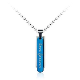 Modischer Herren-Anhänger Aus Blauem Titan – Kostenlose Kette – Kostenlose Kette
