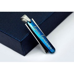 Modischer Herren-Anhänger Aus Blauem Titan – Kostenlose Kette – Kostenlose Kette