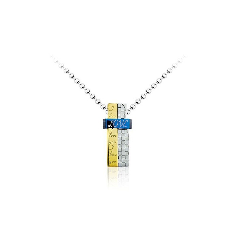 Zarter Blau-Weißer Abnehmbarer Titan-Anhänger Für Herren – Inklusive Kette Zarter Blau-Weißer Abnehmbarer Titan-Anhänger Für Herren – Inklusive Kette
