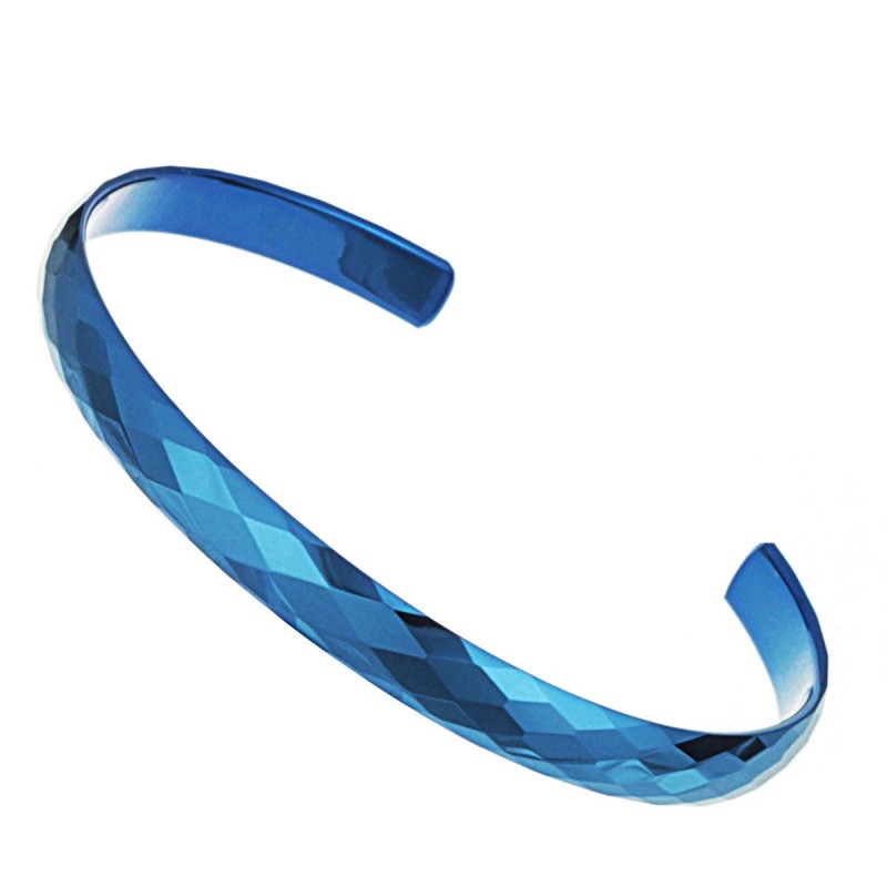 Stabiler Qualitäts-Armreif Aus Blauer Wolframkeramik Stabiler Qualitäts-Armreif Aus Blauer Wolframkeramik