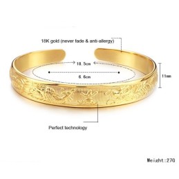 Hochwertiger Damen-Armreif Mit 18 Karat Goldbeschichtung