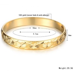 Stabile Qualität Damen Elegant 18K Vergoldet Armreif