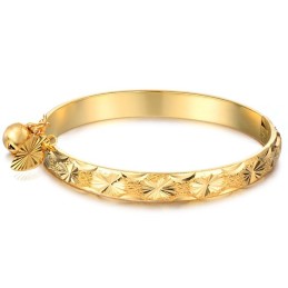 Stabiler, Hochwertiger, 18 Karat Vergoldeter Retro-Armreif Für Damen