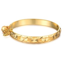 Stabiler, Hochwertiger, 18 Karat Vergoldeter Retro-Armreif Für Damen
