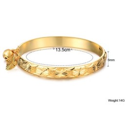 Stabiler, Hochwertiger, 18 Karat Vergoldeter Retro-Armreif Für Damen