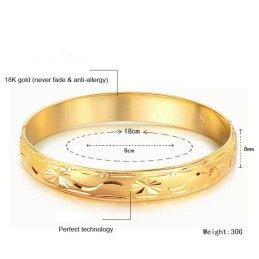 Zuverlässiger, Hochwertiger, 18 Karat Vergoldeter Armreif Für Damen