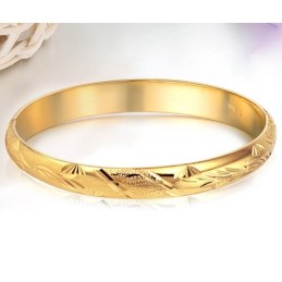 Hochwertiger Armreif Mit Blumenmuster Für Damen, 18 Karat Vergoldet