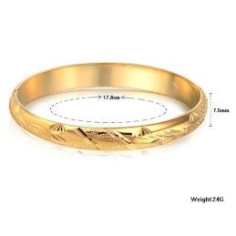 Hochwertiger Armreif Mit Blumenmuster Für Damen, 18 Karat Vergoldet
