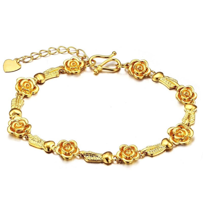 Hochwertiges Damenarmband Mit 18 Karat Goldbeschichtung Hochwertiges Damenarmband Mit 18 Karat Goldbeschichtung