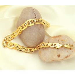 Große Auswahl An Männlichen G-Schriftarten 18 Karat Vergoldetes Armband