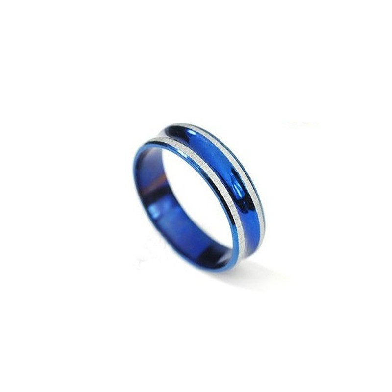 Schlichter Blauer Ringförmiger Titan-Anhänger Für Herren – Kostenlose Kette Schlichter Blauer Ringförmiger Titan-Anhänger Für Herren – Kostenlose Kette