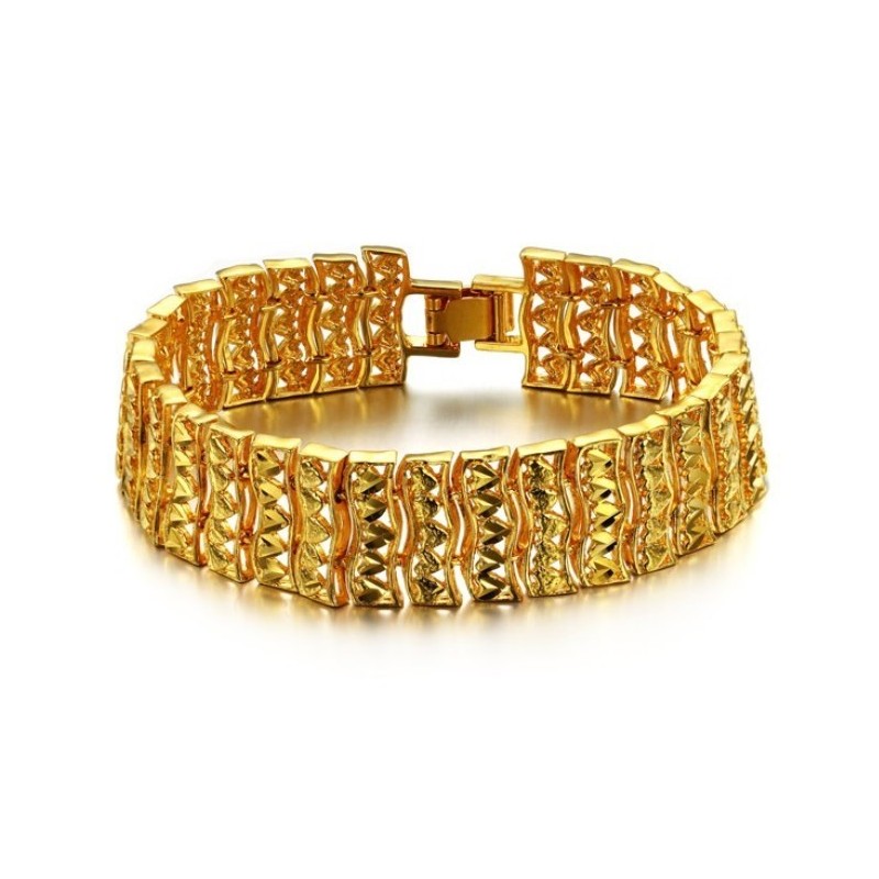 Hochwertiges, 18 Karat Vergoldetes Herrenarmband Hochwertiges, 18 Karat Vergoldetes Herrenarmband