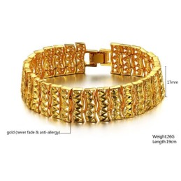 Hochwertiges, 18 Karat Vergoldetes Herrenarmband