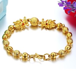 Qualität Und Quantität Garantiert: 18 Karat Vergoldetes Armband In Drachenform