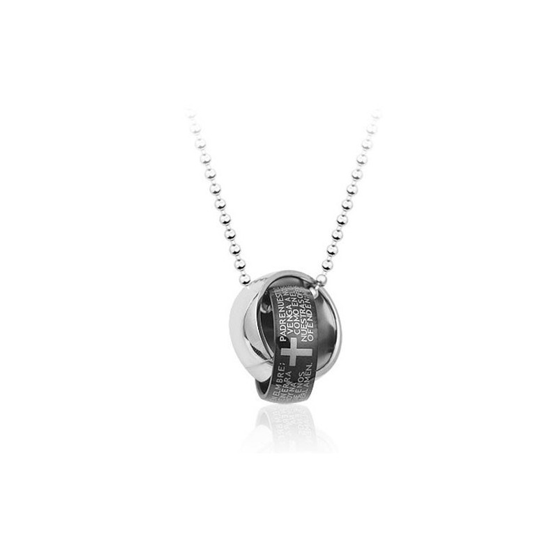 Schöner Schwarzer Ringförmiger Titan-Anhänger Für Herren – Inklusive Kette Schöner Schwarzer Ringförmiger Titan-Anhänger Für Herren – Inklusive Kette