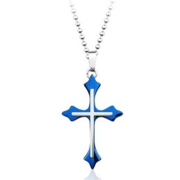 Beliebter Blauer Titan-Anhänger Für Herren – Kostenlose Kette