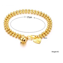 Die Königin Der Qualität – Damenarmband In Kugelform, 18 Karat Vergoldet