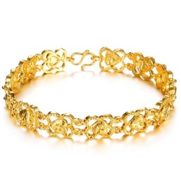 Hochwertiges, 18 Karat Vergoldetes Damen-Sweetheart-Armband