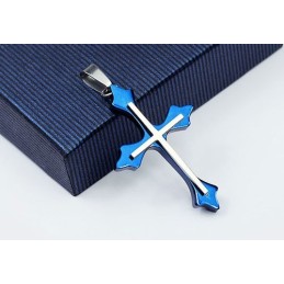 Beliebter Blauer Titan-Anhänger Für Herren – Kostenlose Kette