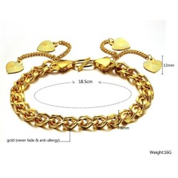 Qualität Und Quantität Garantiert, Weibliches Sweetheart-Armband Mit 18 Karat Goldbeschichtung