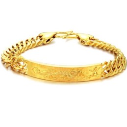 Komplett In Spezifikationen Männliches Drachenmuster 18K Vergoldetes Armband