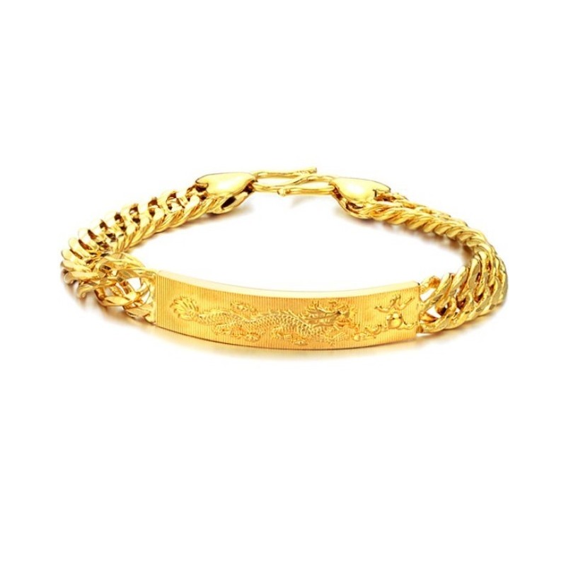 Komplett In Spezifikationen Männliches Drachenmuster 18K Vergoldetes Armband Komplett In Spezifikationen Männliches Drachenmuster 18K Vergoldetes Armband