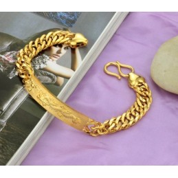 Komplett In Spezifikationen Männliches Drachenmuster 18K Vergoldetes Armband